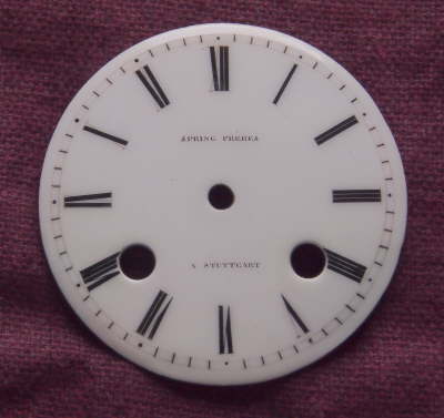 Zifferblatt 8,2 cm Durchmesser nach der Restaurierung.